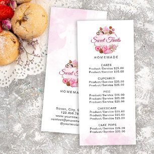 Sweet Treats Bakery Price Rack Card