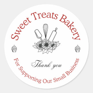 Sweet Treats Bakery Thank You Sticker
