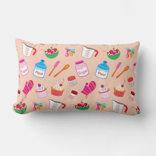 Sweet Treats Baking Pattern Lumbar Cushion