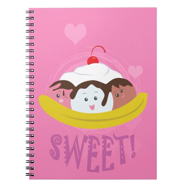 Sweet Treats - Banana Split! Notebook (Front)
