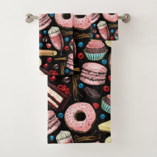 Sweet treats bath towel set