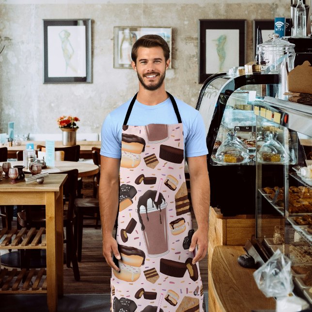 Sweet Treats Chocolate Doughnut Mocha Peanut Butte Apron (Creator Uploaded)