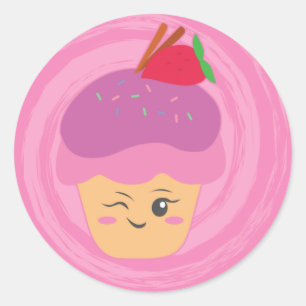 Sweet Treats - Cupcakes! Classic Round Sticker