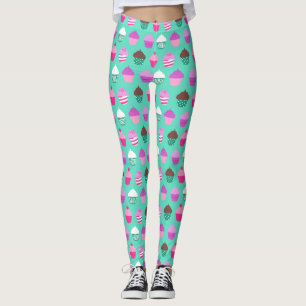 Sweet treats cupcakes design leggings