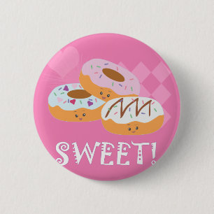 Sweet Treats - Doughnuts! 6 Cm Round Badge