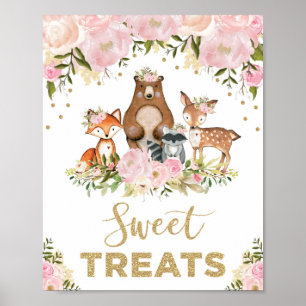 Sweet Treats Girl Woodland Baby Shower Decoration