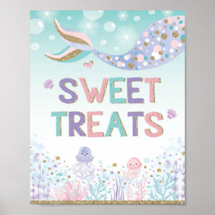 Sweet Treats Mermaid Candy Bar Sign Under the Sea