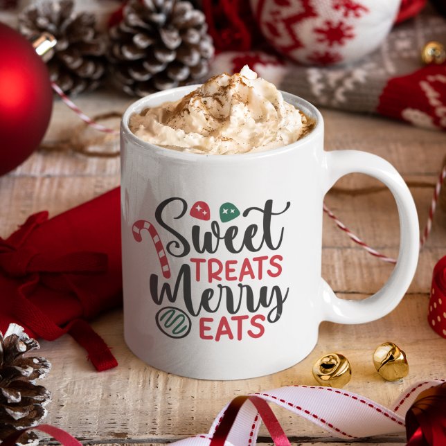 Sweet Treats Merry Eats Cute Christmas Coffee Mug (Creator Uploaded)