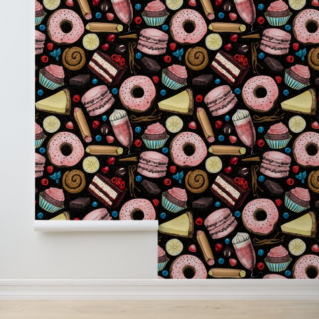 Sweet treats on back wallpaper (Application)