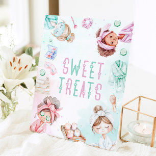 Sweet treats Pamper party kids Spa Birthday Pedestal Sign