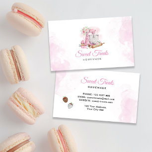 Sweet Treats Pink Bakery Business Card