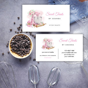 Sweet Treats Pink Bakery Business Card