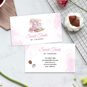 Sweet Treats Pink Bakery Business Card