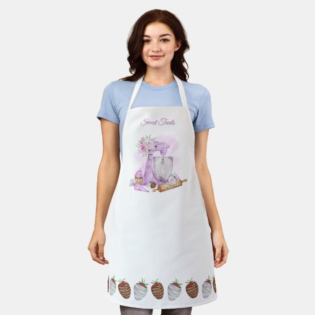 Sweet Treats Purple Apron (Worn)