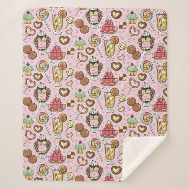 Sweet Treats Sherpa Blanket (Front)