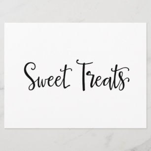 "Sweet treats" Wedding Favours Sign   Calligraphy Invitation