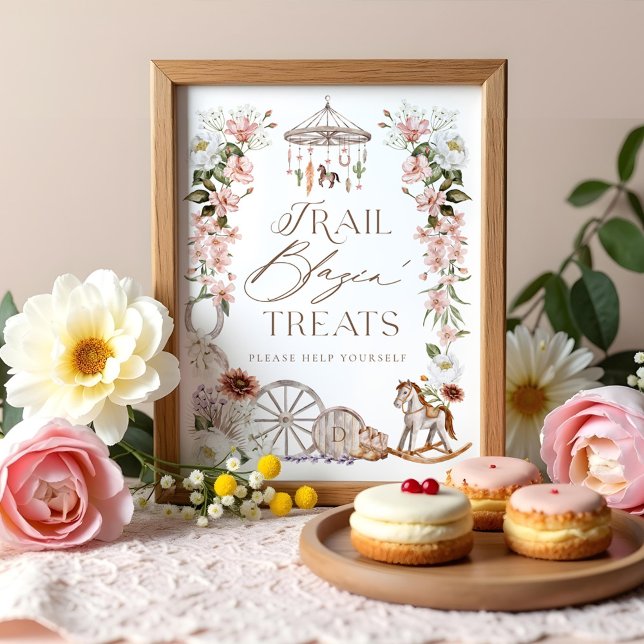 Sweet Treats Wild Western Rodeo Floral Baby Shower Poster (Sweet Treats Wild Western Rodeo Floral Baby Shower Poster)