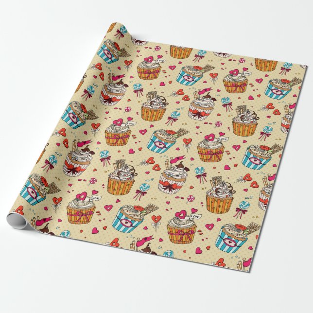 Sweet Treats Wrapping Paper (Unrolled)