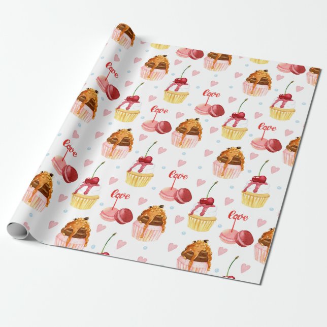 Sweet Treats Wrapping Paper (Unrolled)