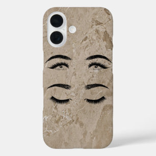 Sweet Trendy Cream Marble iPhone 16 Case