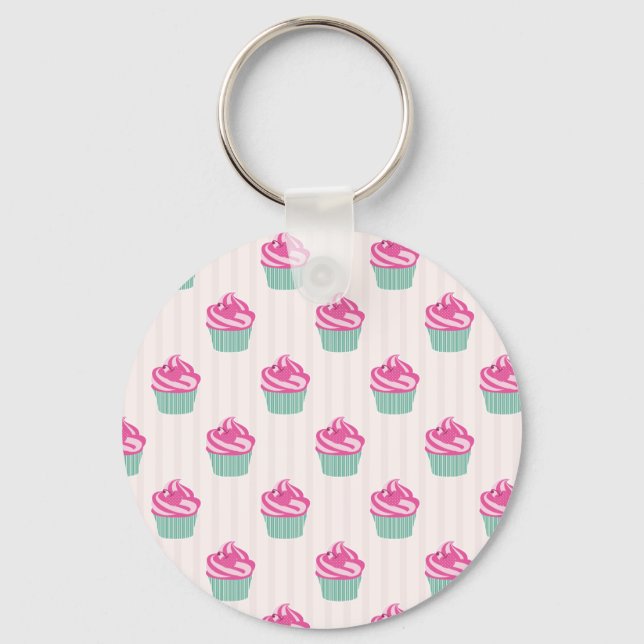 Sweet Trendy Cup Cakes  Key Ring (Front)