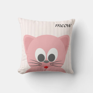 Sweet Trendy Pink Cat Cushion