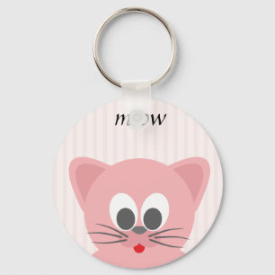 Sweet Trendy Pink Cat Key Ring