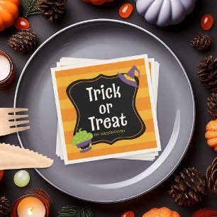 Sweet Trick or Treat Halloween Party Napkin