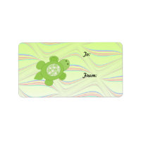 Sweet Turtle Gift Tag Label