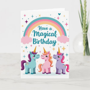 Sweet Unicorn Birthday Card