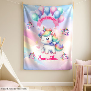 Sweet Unicorn Blanket Personalized Girl Birthday
