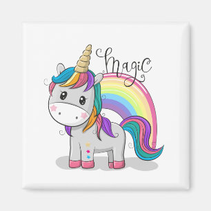 Sweet unicorn with big eyes magnet