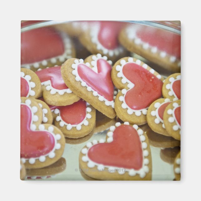sweet valentine cookies in a tin biscuit box magnet (Front)