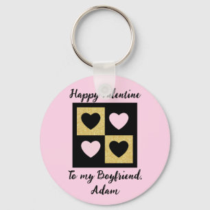 sweet valentine couple personalised customise key ring