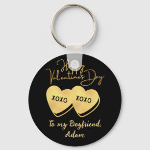 sweet valentine couple personalised customise key ring