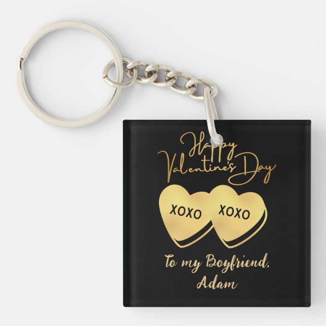 sweet valentine couple personalised customise  key ring (Front)
