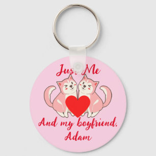 sweet valentine couple personalised customise   key ring