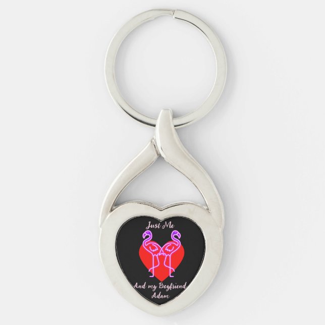 sweet valentine couple personalised customise   key ring (Front)