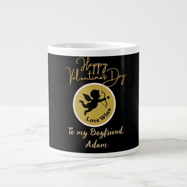 sweet valentine couple personalised customise  large coffee mug (Front)