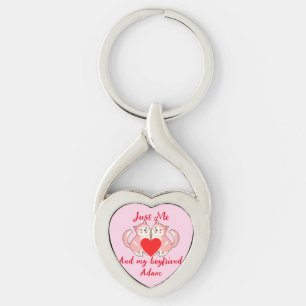 sweet valentine couple personalized customize key ring