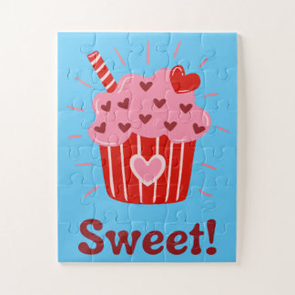 Sweet Valentine Cupcake Puzzle for Kids
