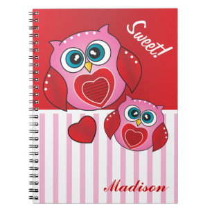 Sweet Valentine Owls Notebook