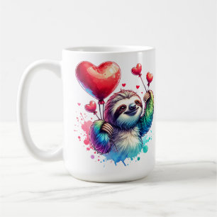 Sweet Valentine Sloth Coffee Mug