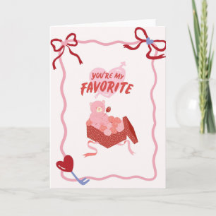 Sweet Valentine's Card You're My Favorite with Bea