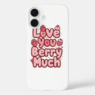 Sweet Valentine's Day Fruit and Cupcake Quote iPhone 16 Case