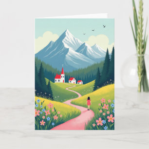 Sweet Village Birthday Card
