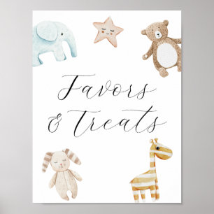 Sweet Vintage Baby Toy Favours and Treats Sign