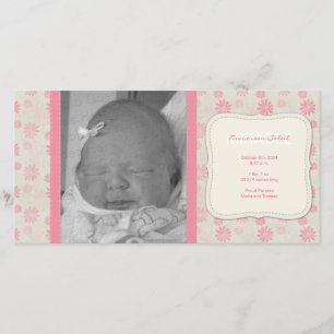 Sweet Vintage Floral Birth Announcement