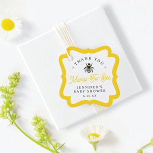 Sweet Vintage Mama-To-Bee Baby Shower Favour Tags
