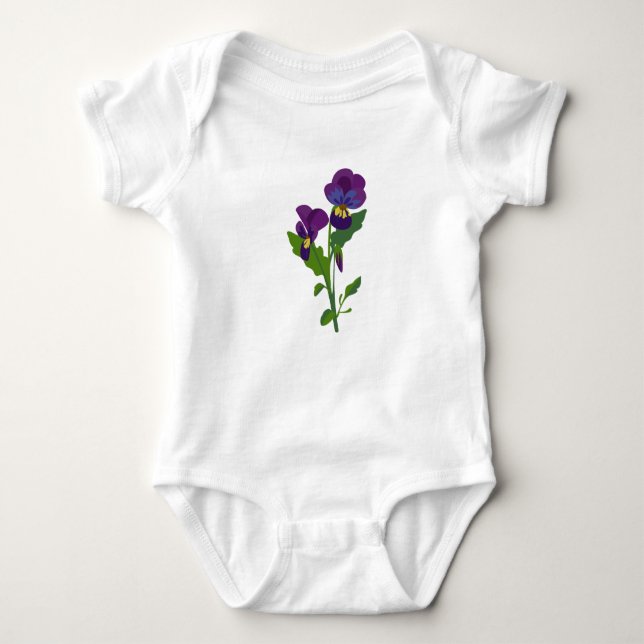Sweet Violets Baby Bodysuit (Front)